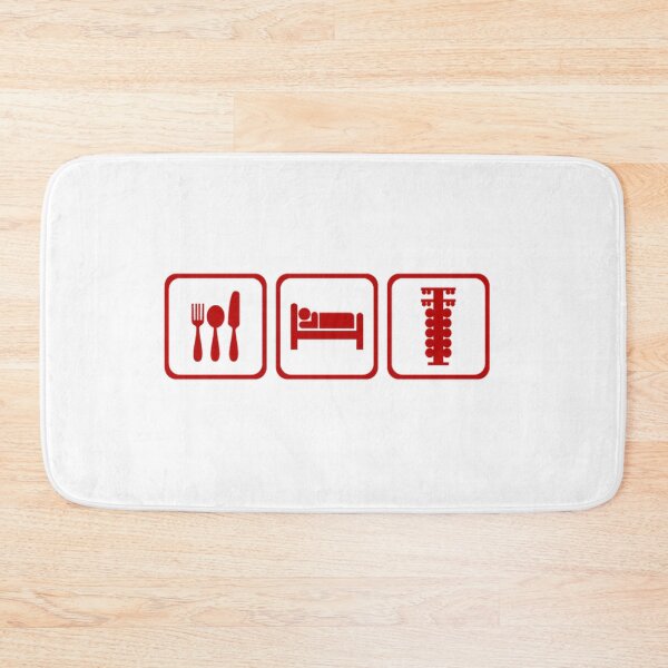 Item preview, Eat Sleep Drag Repeat Red Poster – Aggressive Drag Racing Art designed and sold by Road To Track.
