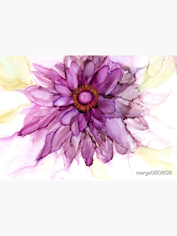 Thumbnail 3 of 3, Sticker, Purple Chrysanthemum designed and sold by marge080808.