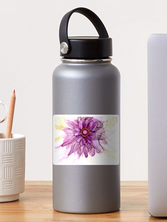 Thumbnail 1 of 3, Sticker, Purple Chrysanthemum designed and sold by marge080808.