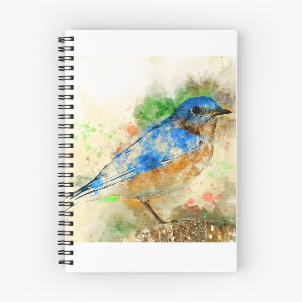 Item preview, Bluebird, Bluebird art, watercolor Bluebird designed and sold by Rosaliartbook.
