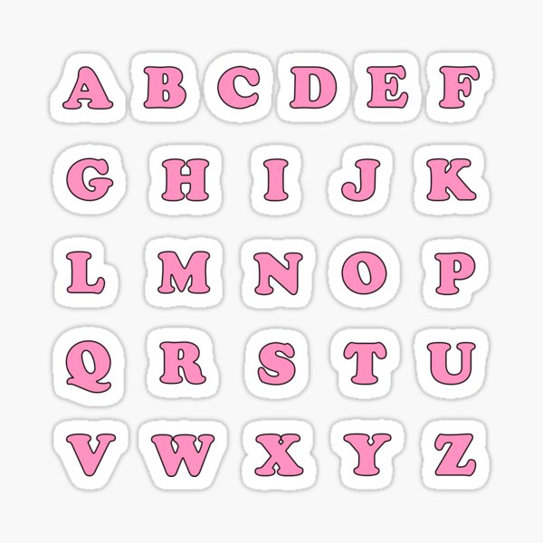 Alphabet Small Letter Stickers in Different Color and Sizes, Vinyl  Stickers, Individual Feminine Alphabet, Initial Letters, Tiny Letters 