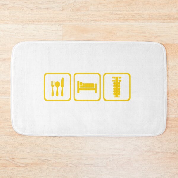 Item preview, Eat Sleep Drag Repeat Yellow Poster – Drag Racing Minimalist Art designed and sold by Road To Track.