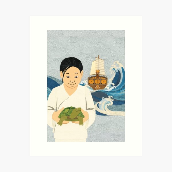 The Turtle Ship Cover Art Art Print
