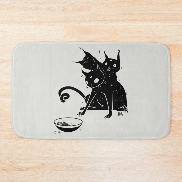 Item preview,  Creepy Cute Three Headed Black Cat Artwork designed and sold by cellsdividing.