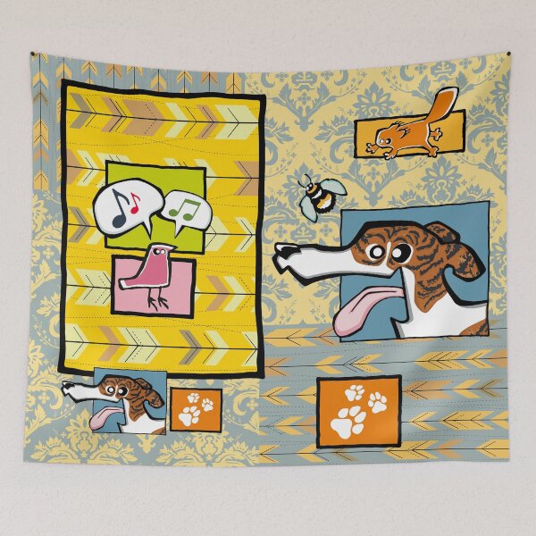 Item preview, Greyhound - Dark Brindle and White (Collage) designed and sold by TheChicken.