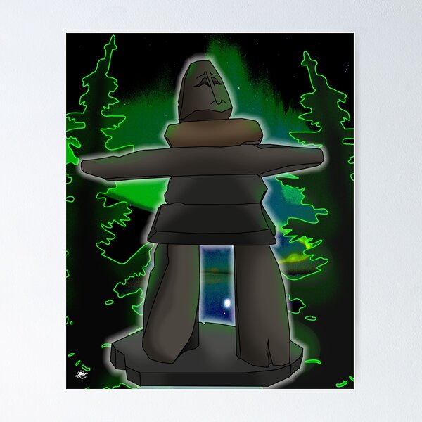 Item preview, Inukshuk  Greeting  designed and sold by Lytebound.