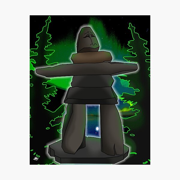 Item preview, Inukshuk  Greeting  designed and sold by Lytebound.