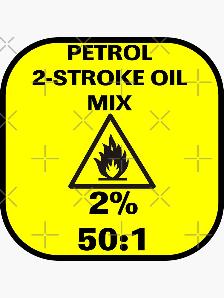 "Petrol 2Stroke Fuel Flammable Vespa Scooter Motorcycle" Sticker for