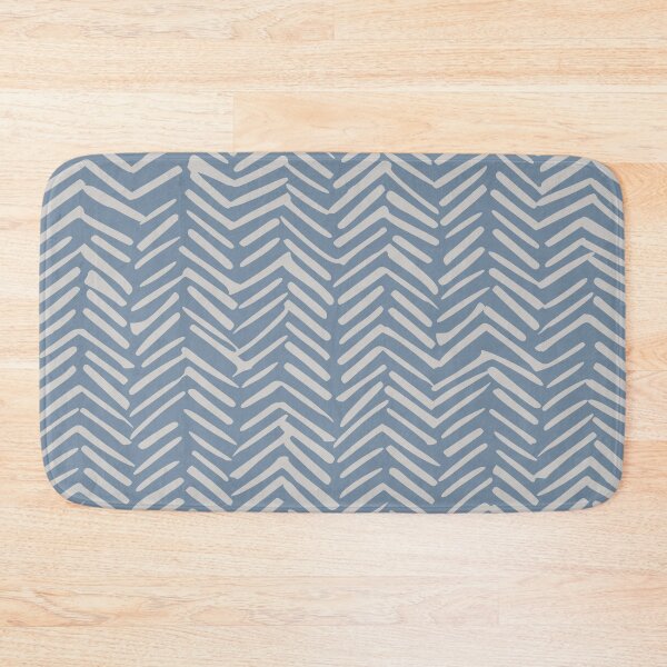 Item preview, Rustic Boho Tribal Mudcloth Pattern, Blue and Beige designed and sold by meggydesigns.