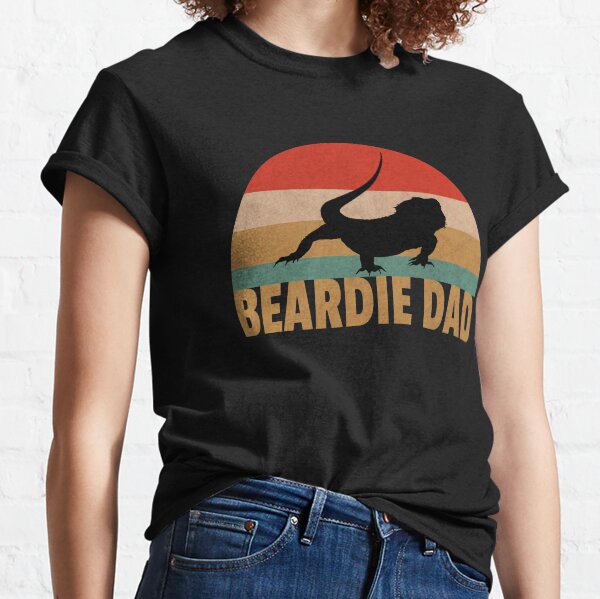 Bearded Dragon Retro Beardie Dad Vintage Pet Lizard Gift  Classic T-Shirt