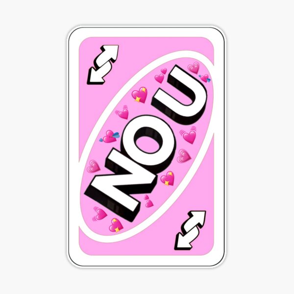 No U Meme Reverse Card Cross  Sticker for Sale by Altohombre