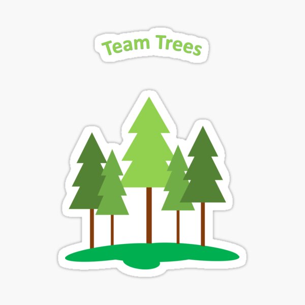 Team trees Sticker