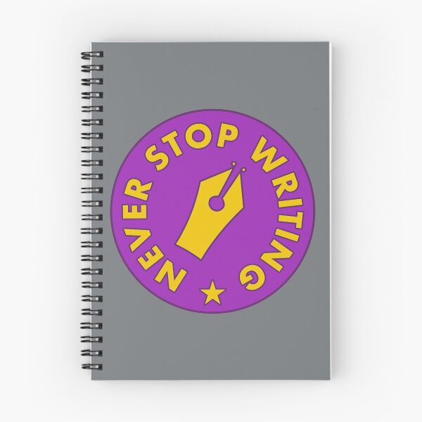 Item preview, Never Stop Writing - Yellow & Purple designed and sold by MOREDANKMEMES.