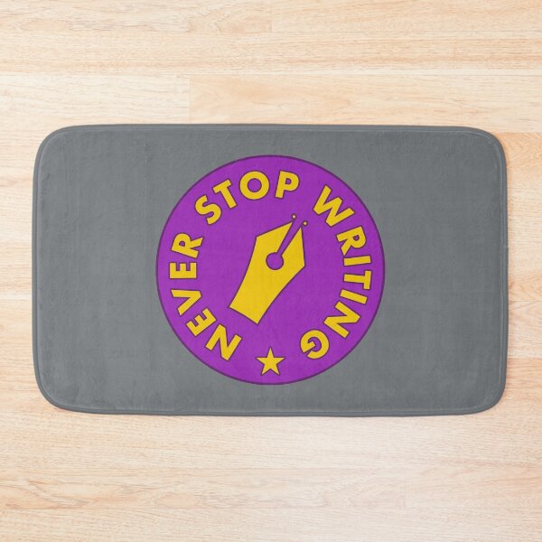 Item preview, Never Stop Writing - Yellow & Purple designed and sold by MOREDANKMEMES.