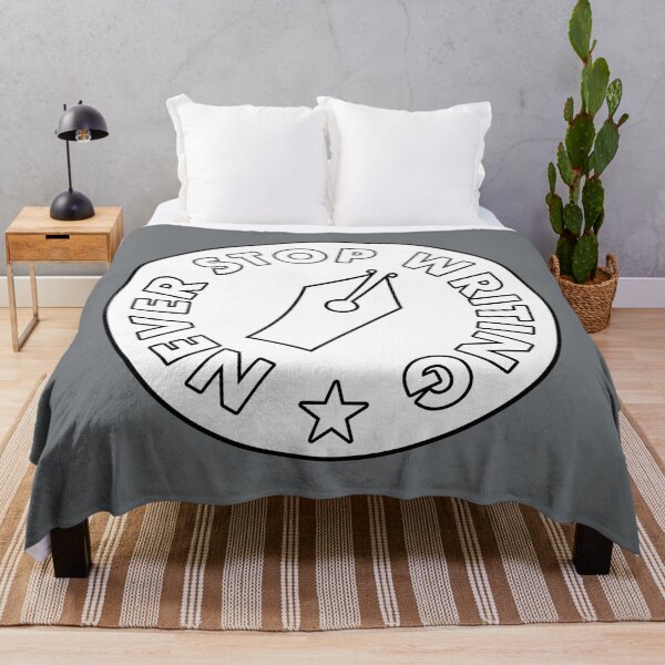 Item preview, Never Stop Writing - White designed and sold by MOREDANKMEMES.