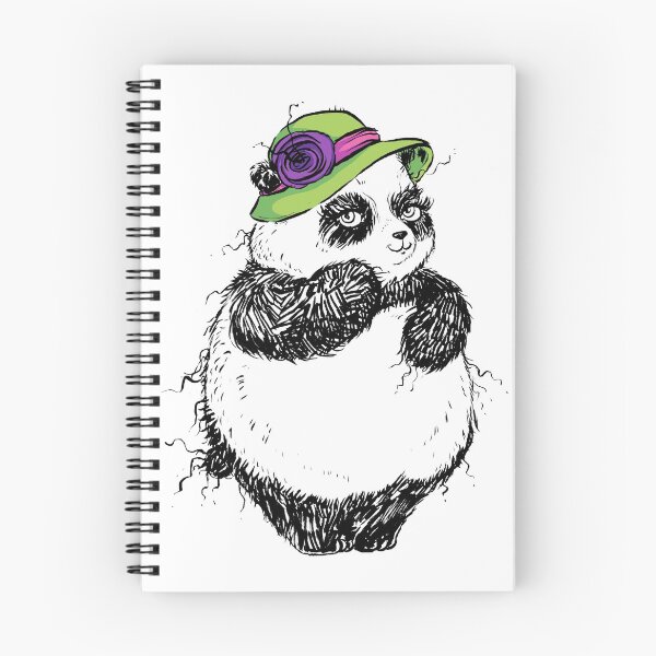 Item preview, Bashful Little Lady Panda with a Cute Little Hat designed and sold by Billi French Illustrations.