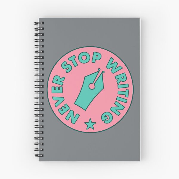 Item preview, Never Stop Writing - Teal & Pink designed and sold by MOREDANKMEMES.