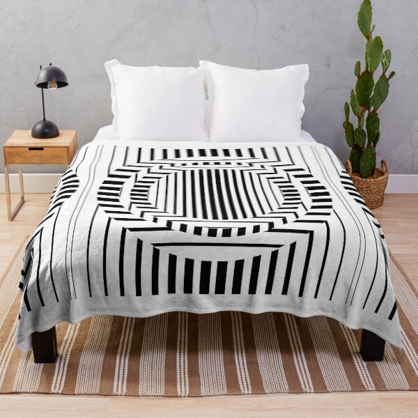 Item preview, Ilusion geometrica linear blanco y negro designed and sold by Carolina Salazar.