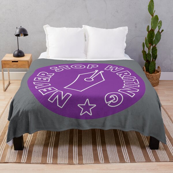 Item preview, Never Stop Writing - Purple designed and sold by MOREDANKMEMES.