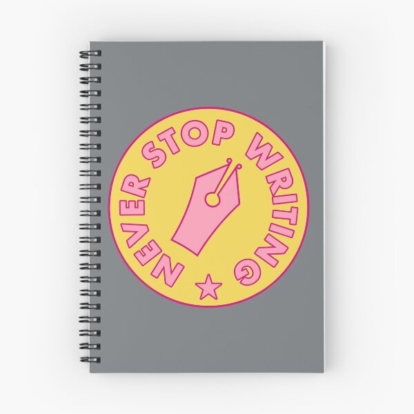Item preview, Never Stop Writing - Pink & Yellow designed and sold by MOREDANKMEMES.