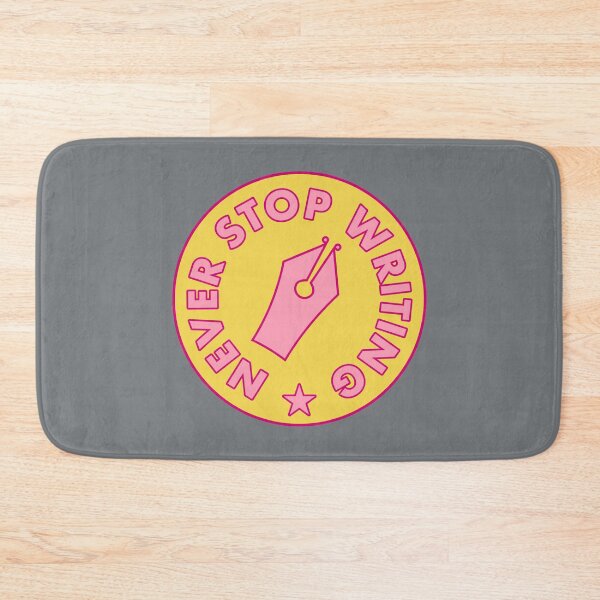 Item preview, Never Stop Writing - Pink & Yellow designed and sold by MOREDANKMEMES.