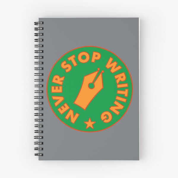 Item preview, Never Stop Writing - Orange & Green designed and sold by MOREDANKMEMES.