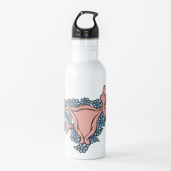 Middle Finger Uterus Pro-choice Feminist Water Bottle