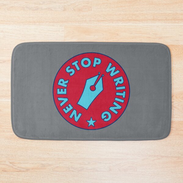 Item preview, Never Stop Writing - Blue & Red designed and sold by MOREDANKMEMES.