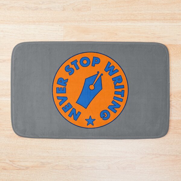 Item preview, Never Stop Writing - Blue & Orange designed and sold by MOREDANKMEMES.