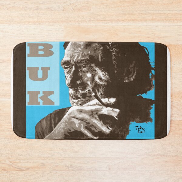 Item preview, Charles BUK owski - POP-ART - sepia blue designed and sold by ARTito.