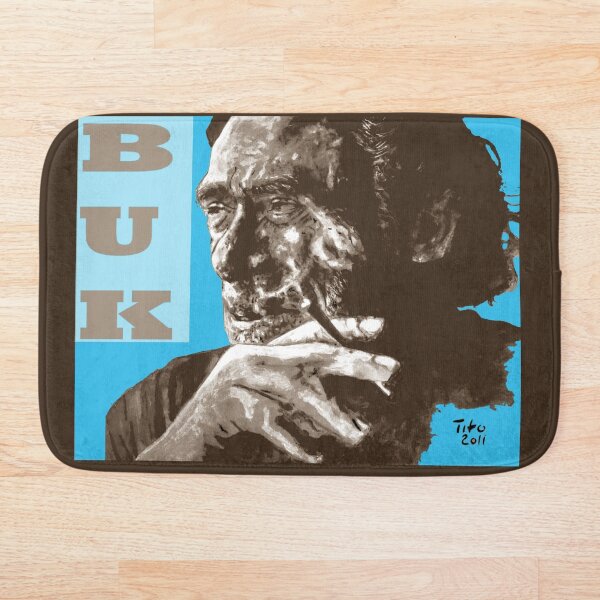 Item preview, Charles BUK owski - POP-ART - sepia blue designed and sold by ARTito.