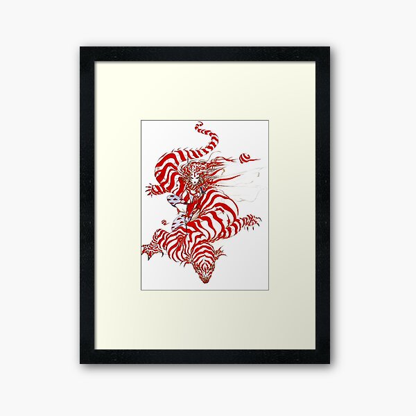 Yoshitaka Amano - Salamander (detail) Framed Art Print