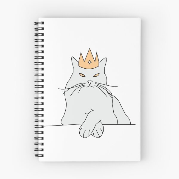 Item preview, Judgmental Grumpy Sassy Evil Cat with Crown Illustration Cats rule the world designed and sold by StudioUnrefined.