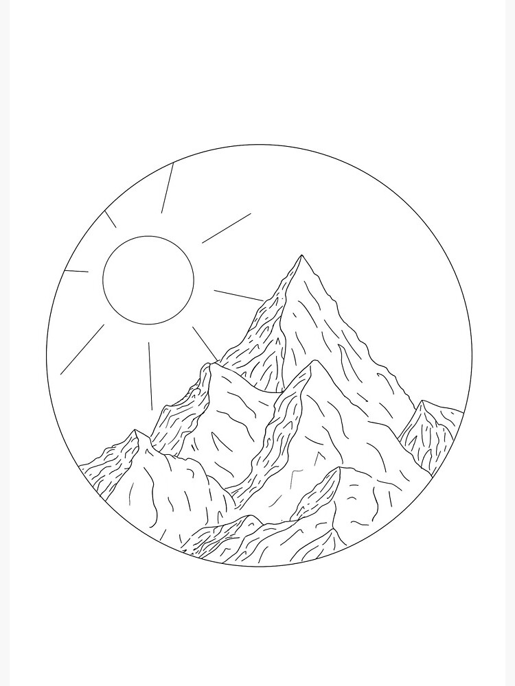 Featured image of post Mountain Line Drawing Simple / Worldwide shipping available at society6.com.