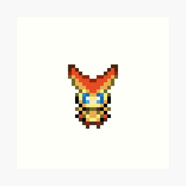 Pixel Victini Art Print