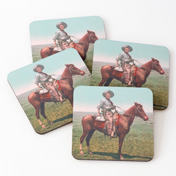 Item preview, Cowboy On Horseback - Photochrom - Circa 1900 designed and sold by warishellstore.