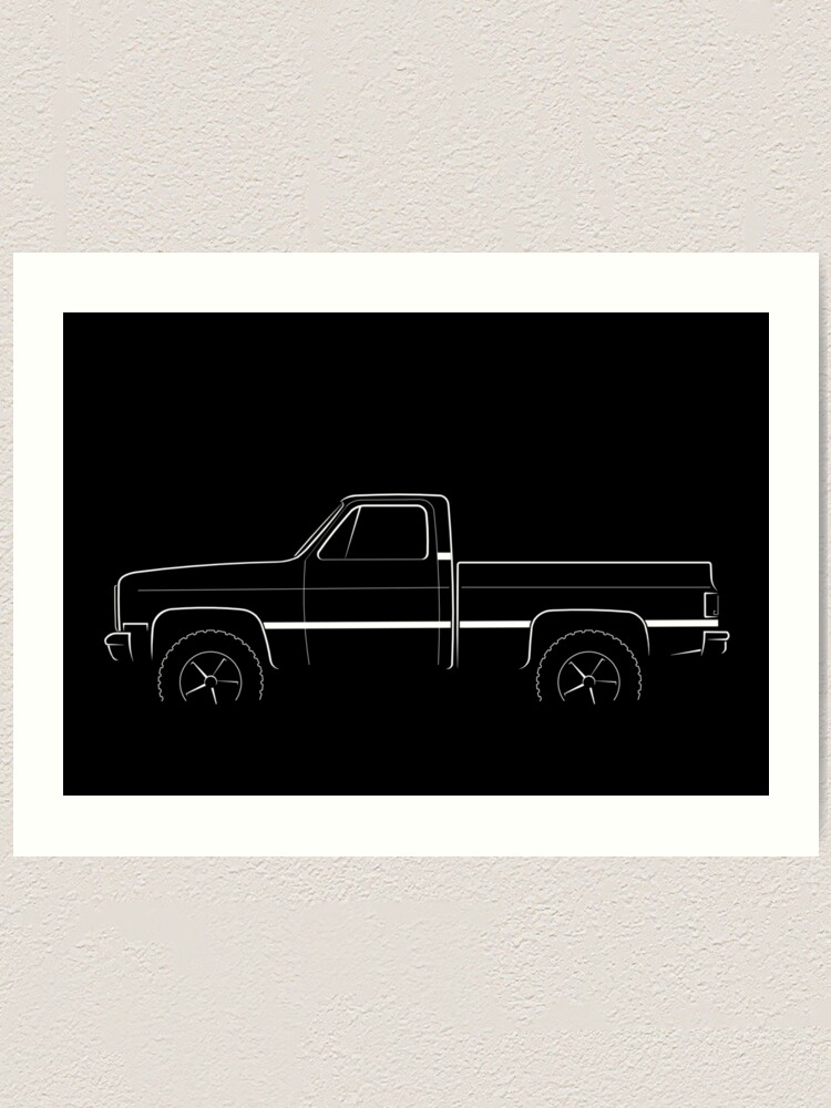 4x4-chevy-silverado-profile-stencil-white-art-print-for-sale-by-mal-photography-redbubble
