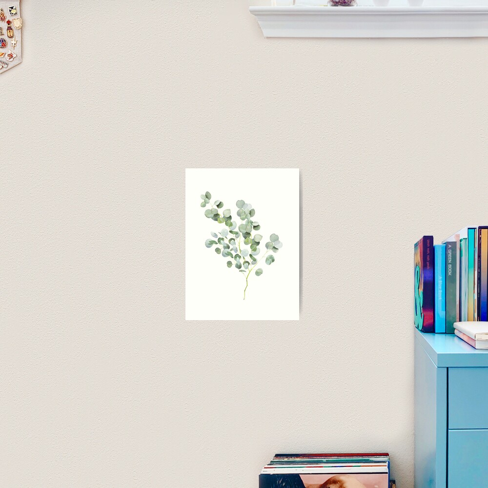 Australian Eucalyptus Twig Watercolor Art Print