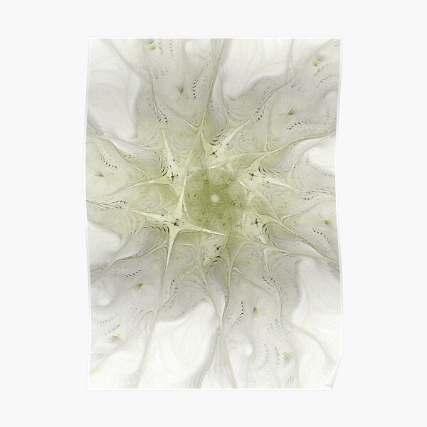 green snowflake Poster