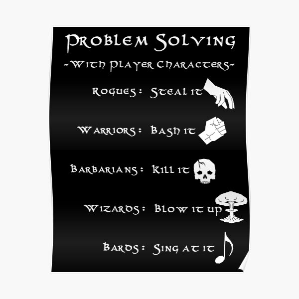 Problem Solving with Player Characters Poster