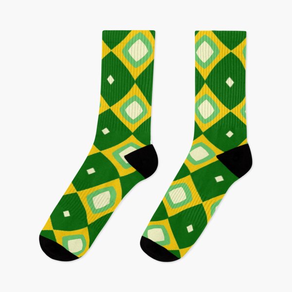 Item preview, The Seventies| Green and Yellow Diamond Pattern designed and sold by ozcushionstoo.