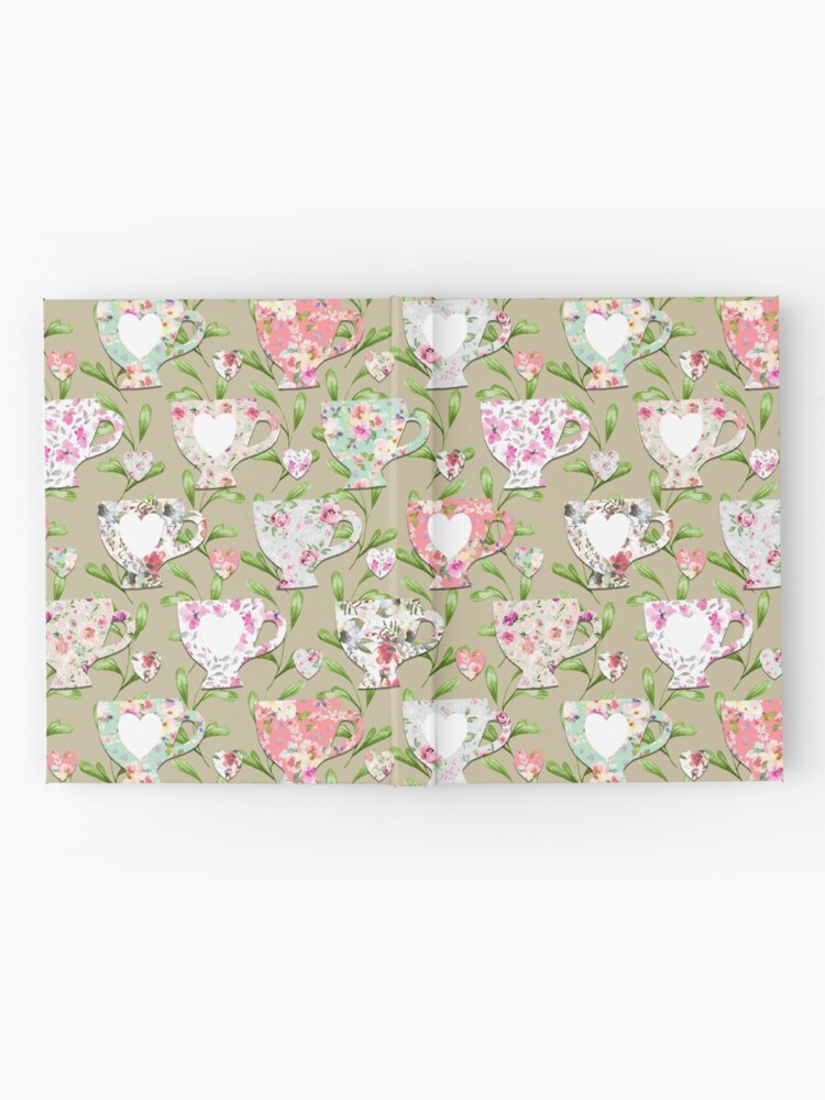 Alternate view of Chintzy Teacups Tan Hardcover Journal