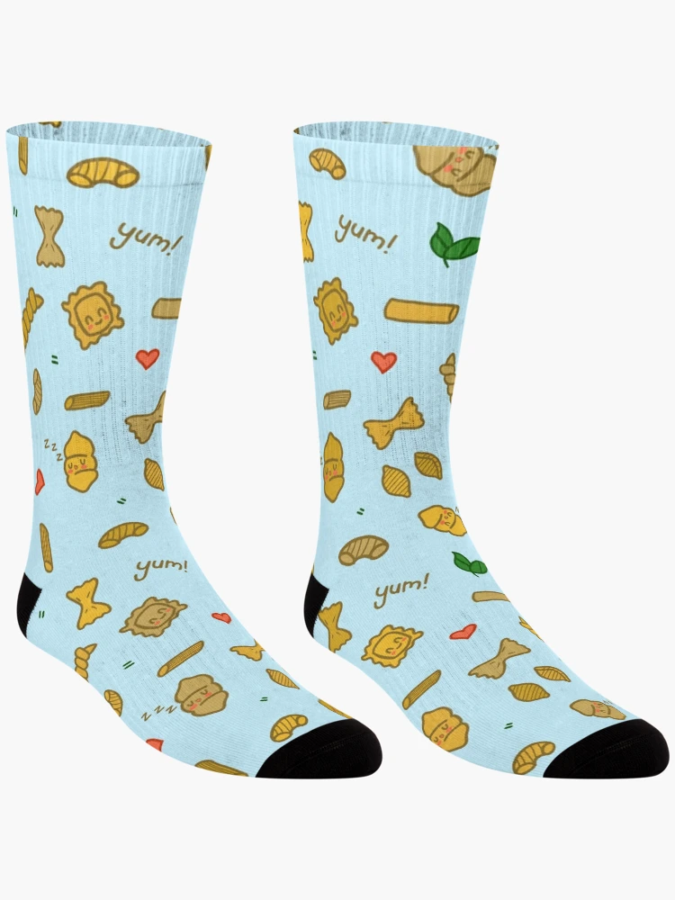 Thumbnail 3 of 5, Socks, Pasta Blue! designed and sold by RiskyPixels.