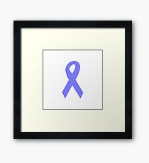 Light Blue Ribbon Framed Print