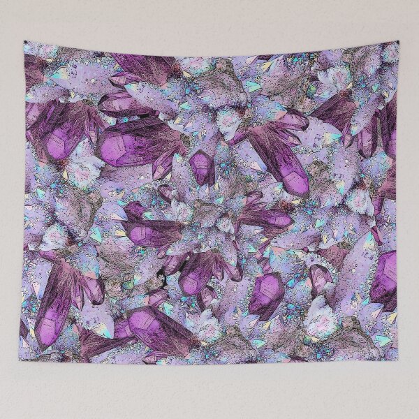 Item preview, PURPLE AMETHYST CRYSTALS  & DRUSY QUARTZ CRYSTALS  designed and sold by sharlesart.