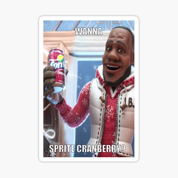 Wanna Sprite Cranberry Stickers Redbubble - want a sprite cranberry roblox id