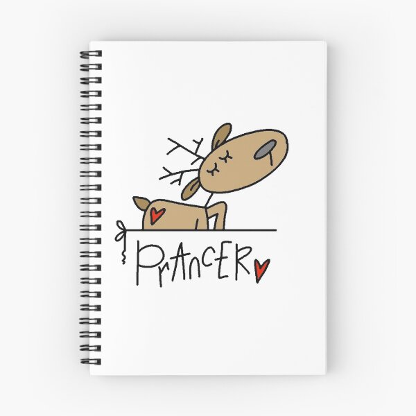 Artikelvorschau, Weihnachtsferien Prancer Rentier entworfen und verkauft von peacockcards.