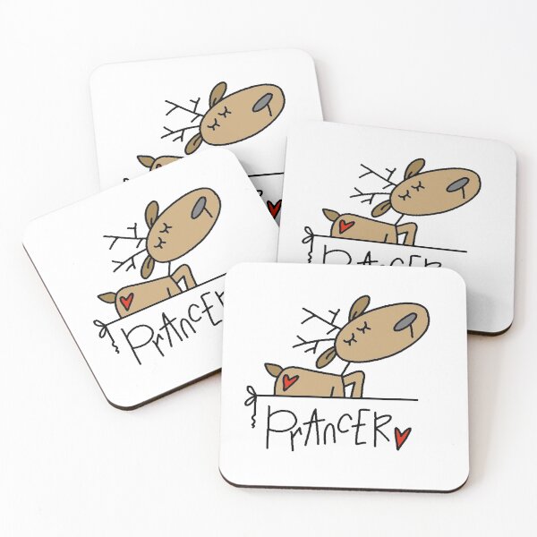 Artikelvorschau, Weihnachtsferien Prancer Rentier entworfen und verkauft von peacockcards.