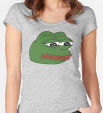 Pepe the frog - Sad frog Women's Fitted Scoop T-Shirt
