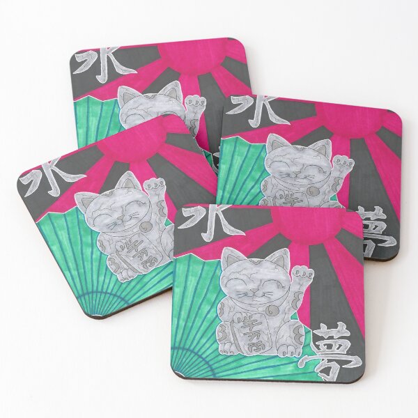 Item preview, lucky cat hand drawn art designed and sold by Joshua Bredbenner.
